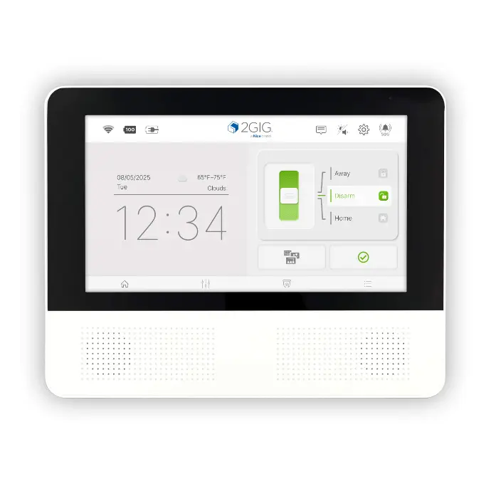 Smart home alarm control panel for a residential security system in Ohio